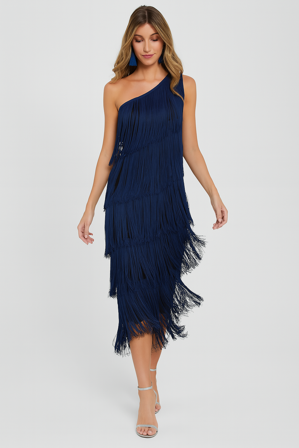 NAYELI - ELEGANTES UND SEXY ASYMMETRISCHES FRANSENKLEID FÜR DAMEN