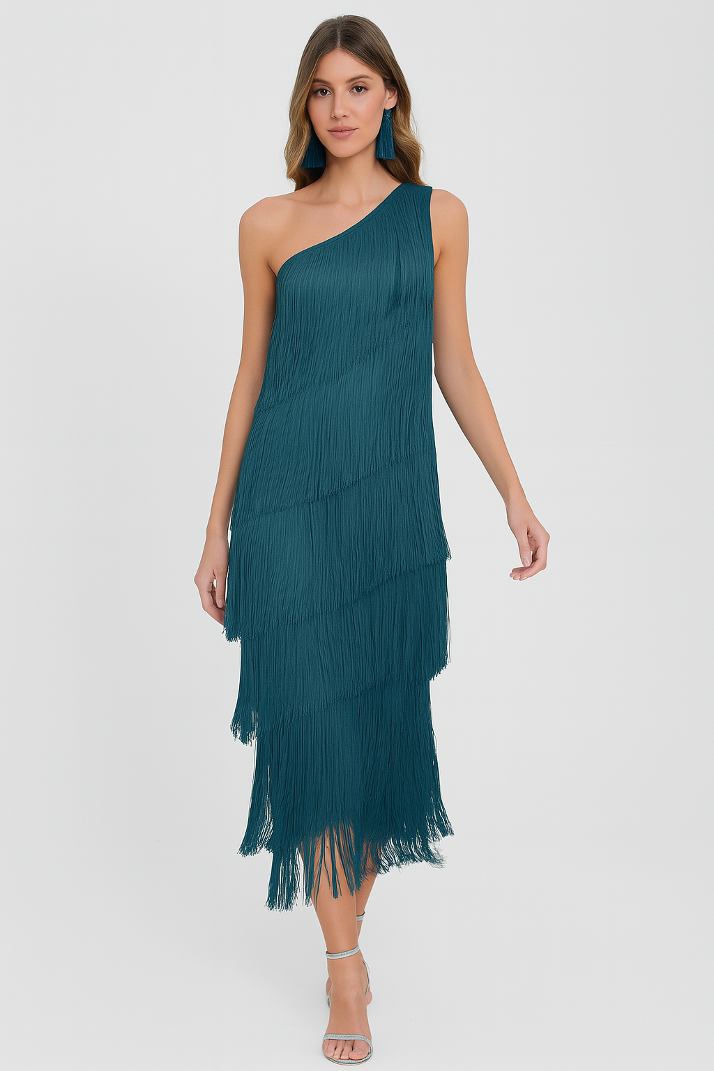 NAYELI - ELEGANTES UND SEXY ASYMMETRISCHES FRANSENKLEID FÜR DAMEN