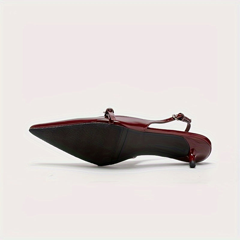ELISA – SPITZ ZULAUFENDE SLINGBACK-PUMPS MIT KITTEN HEEL