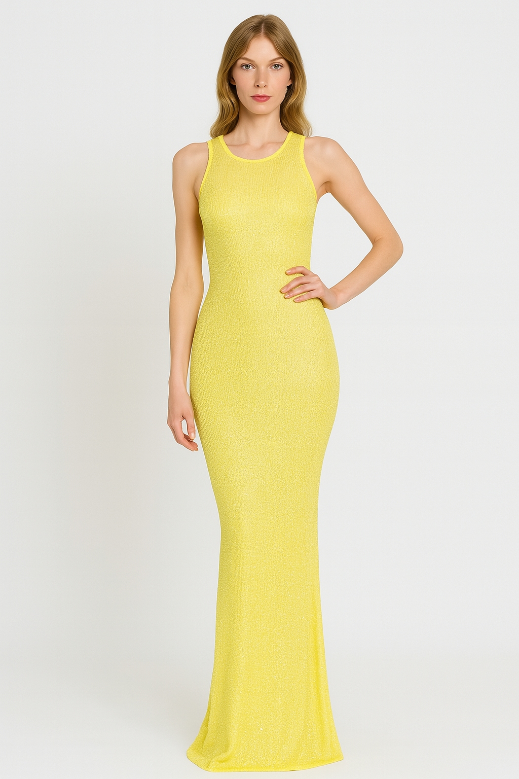 ZAFIRA - ELEGANTES LANGES PAILLETTENKLEID