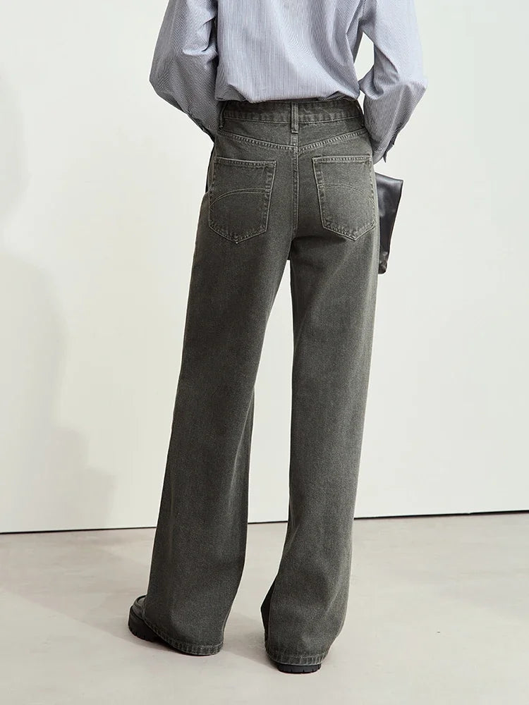 MILANO DENIMHOSE GERADE GESCHNITTEN IM MINIMAL STYLE MIT HIGH WAIST