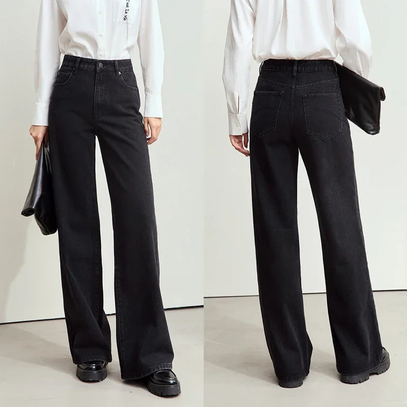 MILANO DENIMHOSE GERADE GESCHNITTEN IM MINIMAL STYLE MIT HIGH WAIST