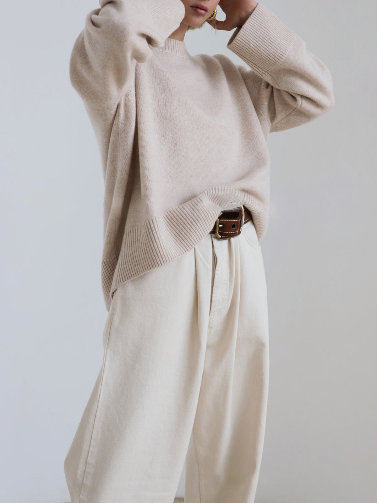 MIRA – FLUFFIGER DAMENPULLOVER MIT WEITEM SCHNITT UND ZUCKERWATTEN-LOOK