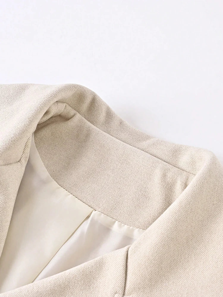 FLORENCIA BOMBERJACKE MIT GÜRTELDETAILS IN BEIGE