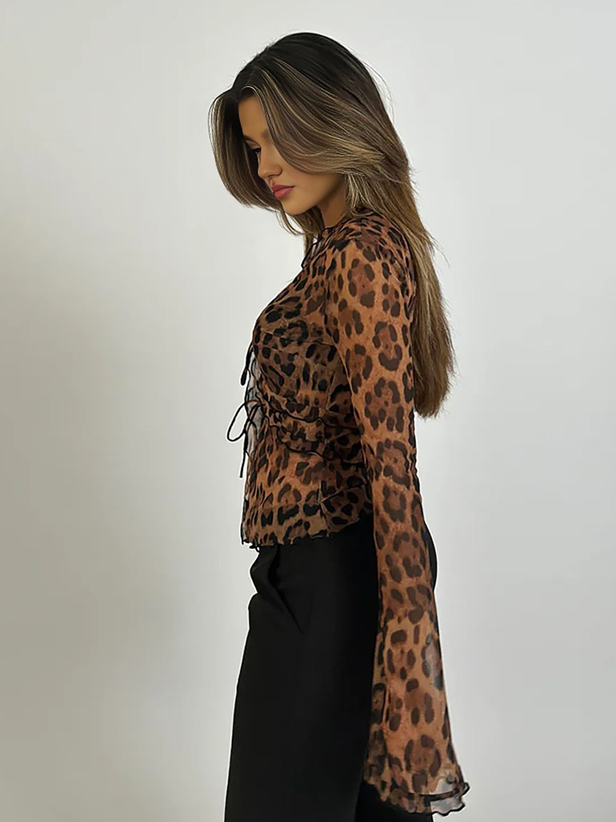 Bella | Stilvolles Leopardenmuster-Knoten-Top Für Frauen 3