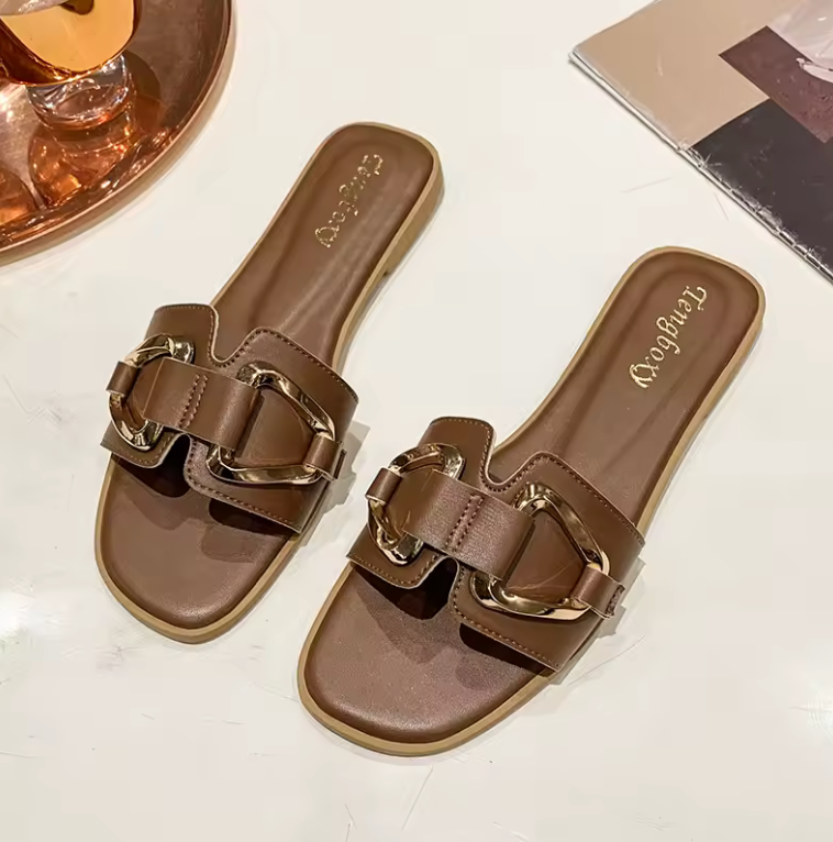DAMEN-SLIDES MIT SCHNALLE | MEHRERE FARBEN