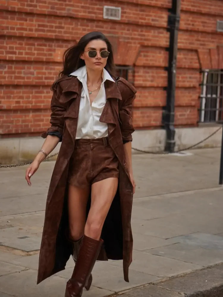 VALENCIA TRENCHCOAT – ELEGANTE JACKE IN KAFFEEBRAUN