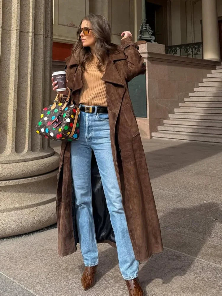 VALENCIA TRENCHCOAT – ELEGANTE JACKE IN KAFFEEBRAUN