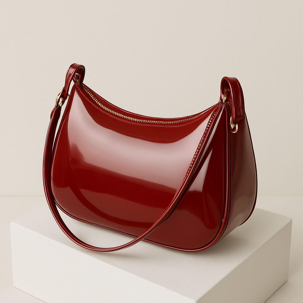 ELEGANTE GLOSSY SCHULTERTASCHE