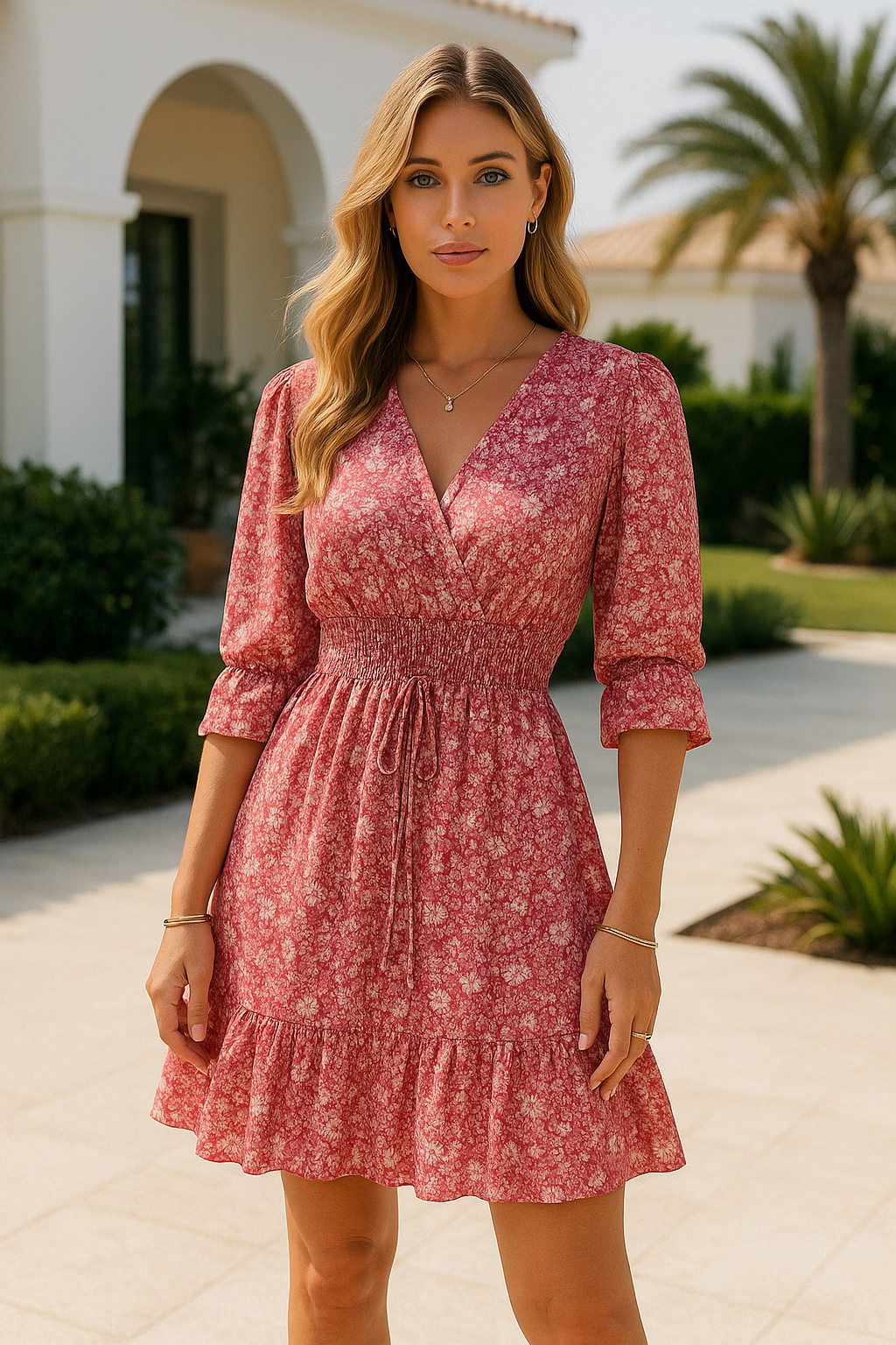 VALENTINA | GEBLÜMTES MINI-KLEID