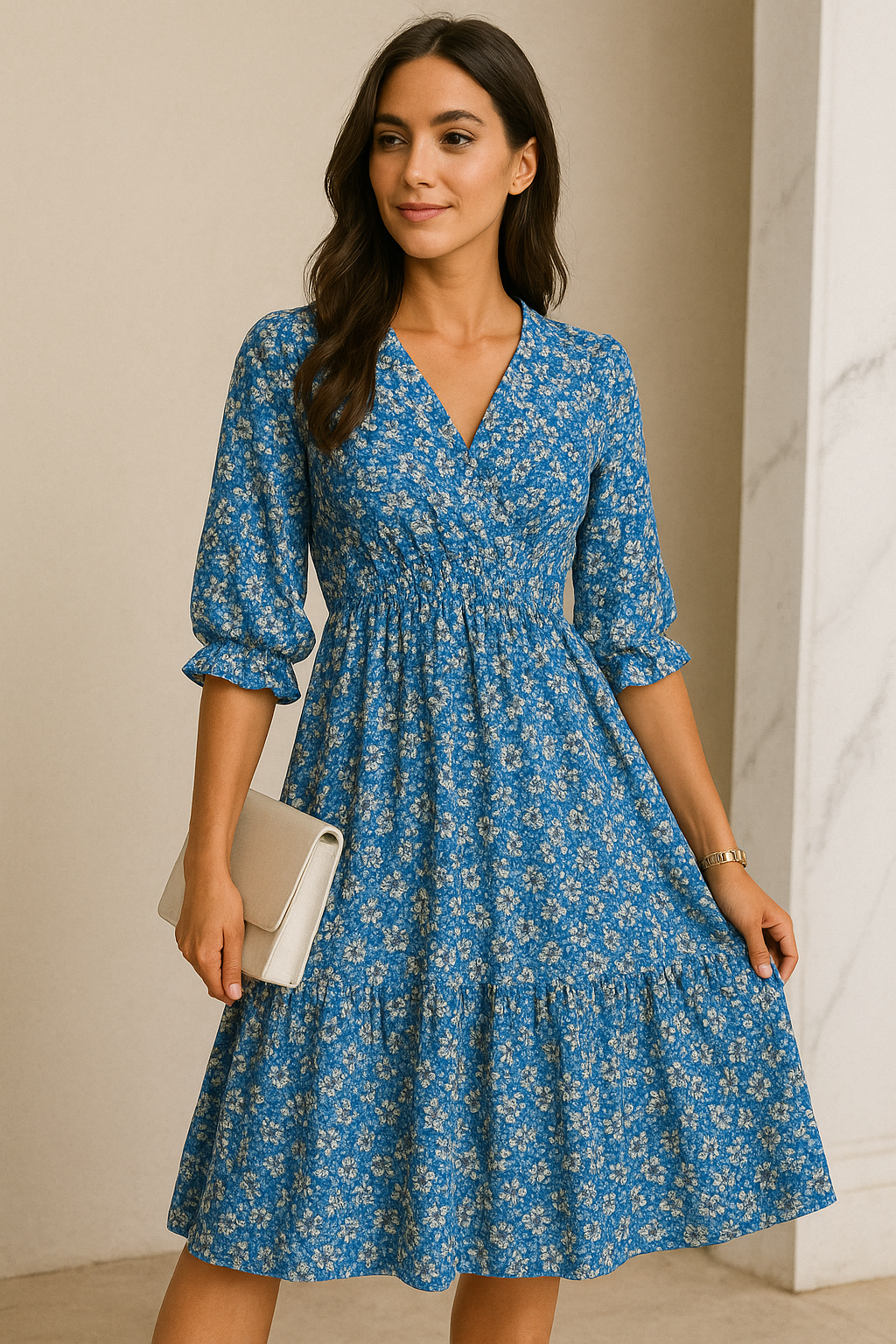 VALENTINA | GEBLÜMTES MINI-KLEID