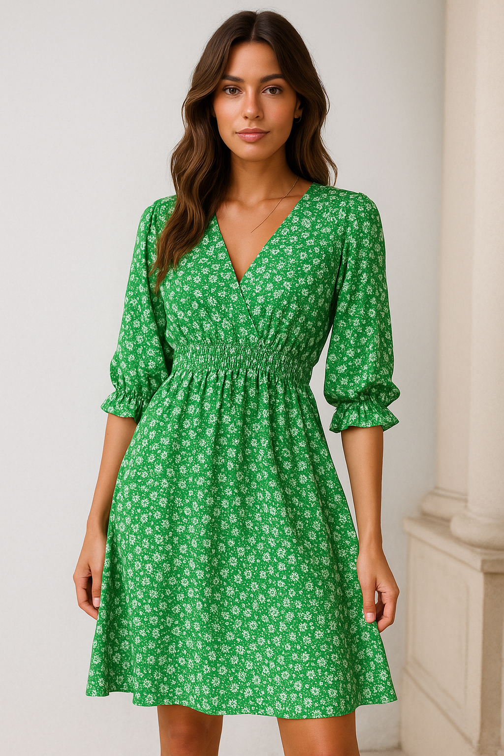 VALENTINA | GEBLÜMTES MINI-KLEID