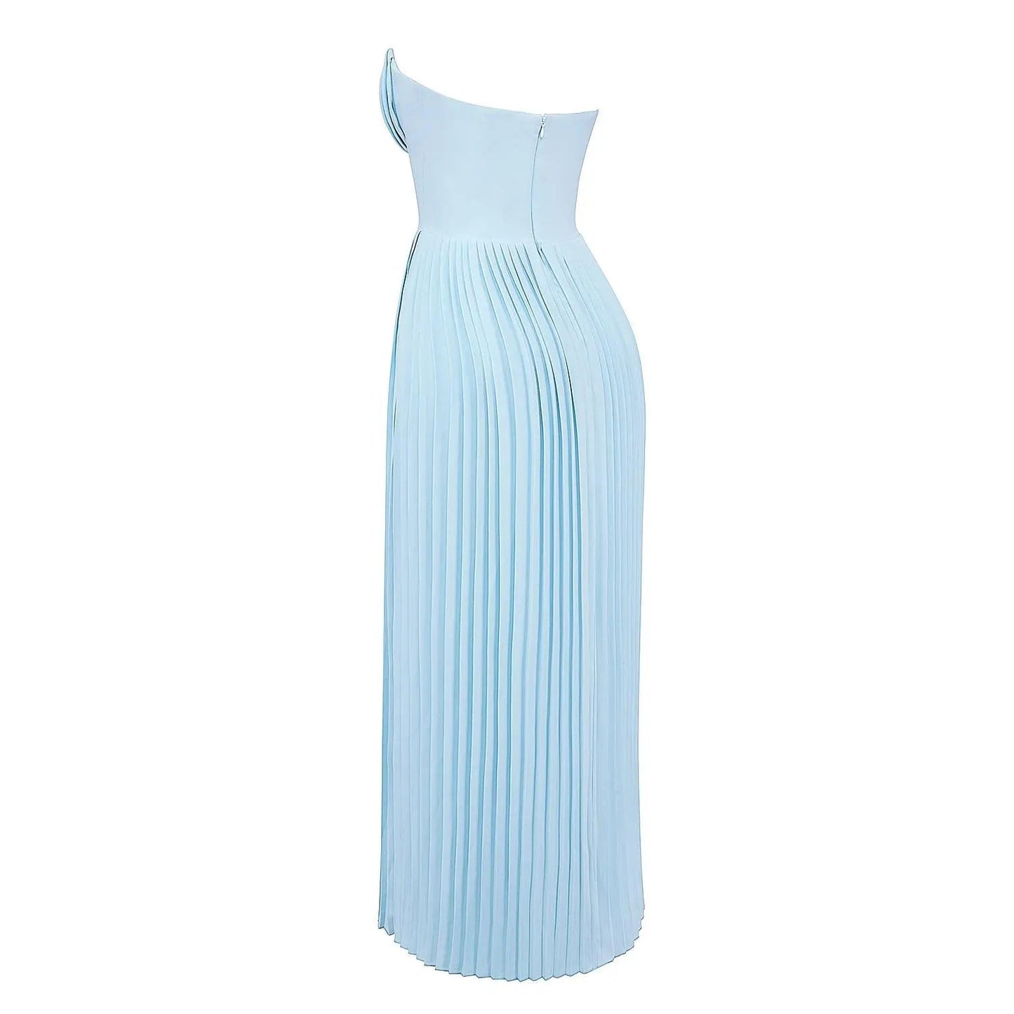 ELVIRA STRANDKLEID – LUXURIÖSES SCHULTERFREIES MAXIKLEID FÜR DAMEN