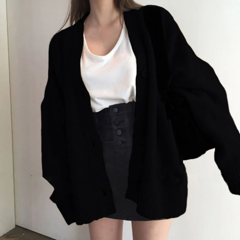 ELENORA CARDIGAN – OVERSIZE STRICKJACKE MARINEBLAU