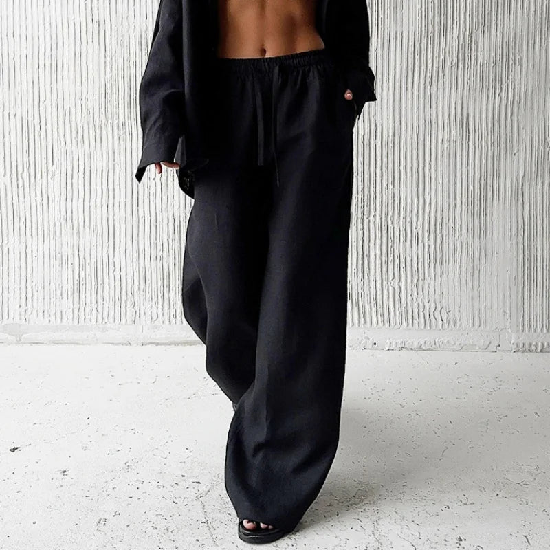 ALEENA PALAZZOHHOSE – LUFTIGE SOMMERHOSE MIT GUMMIBUND