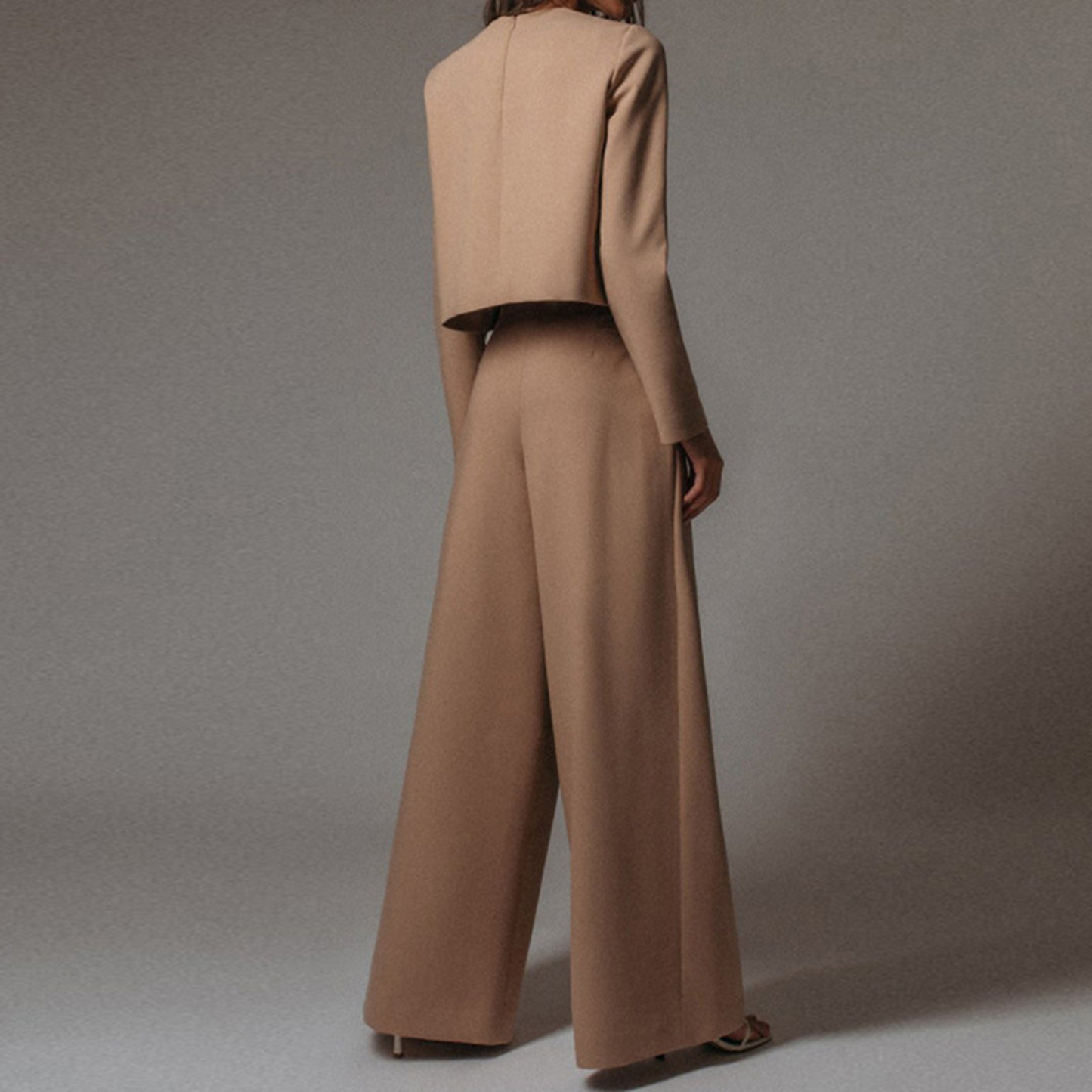 Elegantes Langarm-Shirt und Palazzo-Hosen-Set für Frauen 5