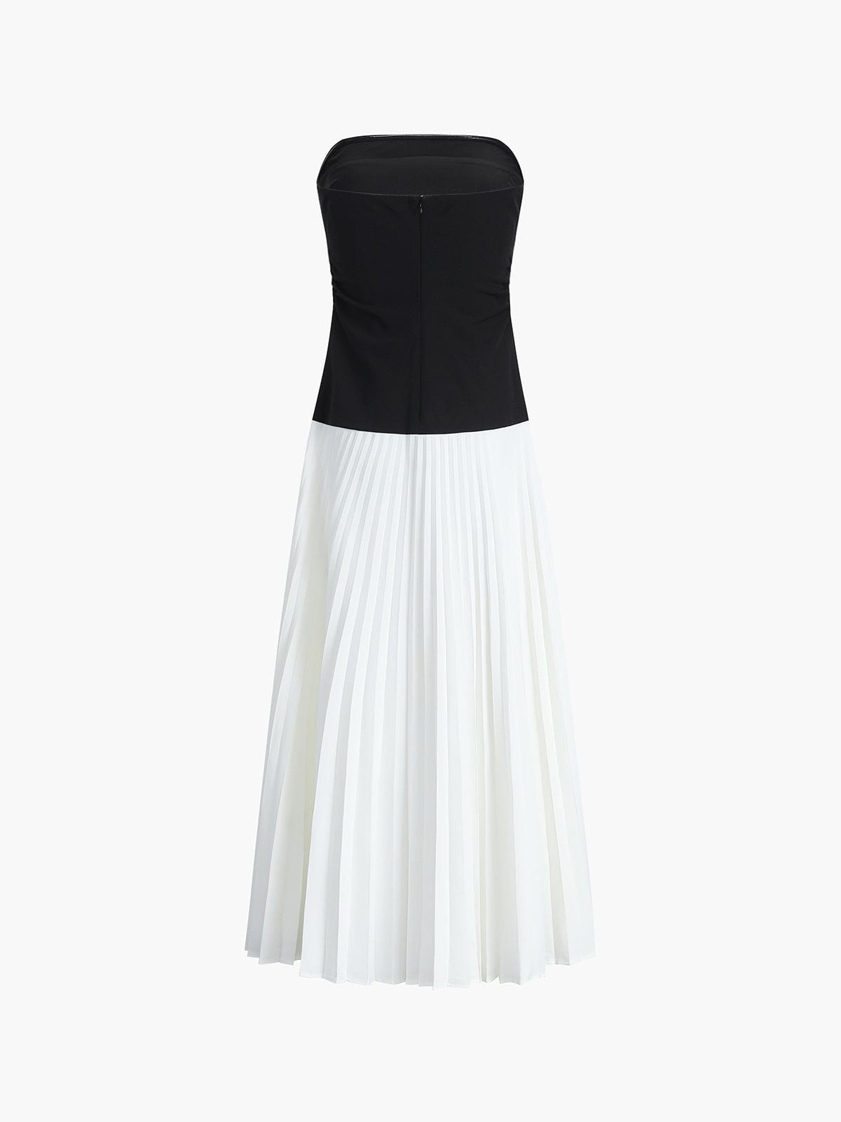 NEVINA PLISSEE-KLEID – STILVOLLES BUSTIER-TOP UND FLIEẞENDER MAXIROCK FÜR EINEN ANSPRUCHSVOLLEN LOOK