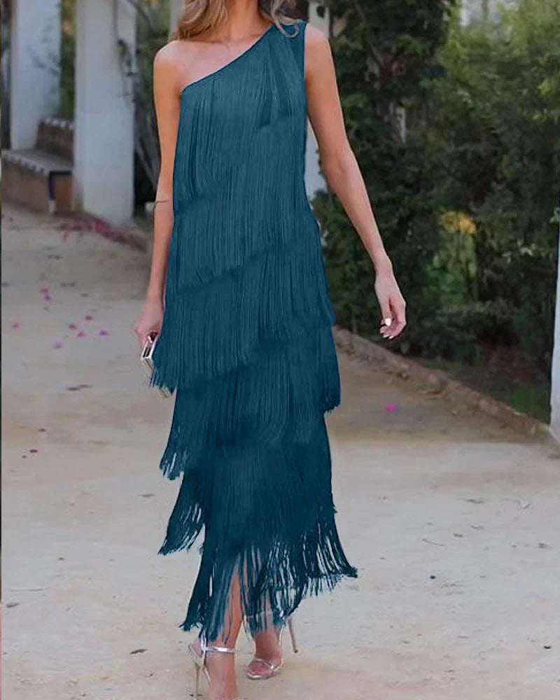 FranjaLux™ – Elegantes Damenkleid mit stilvollen Fransen 6