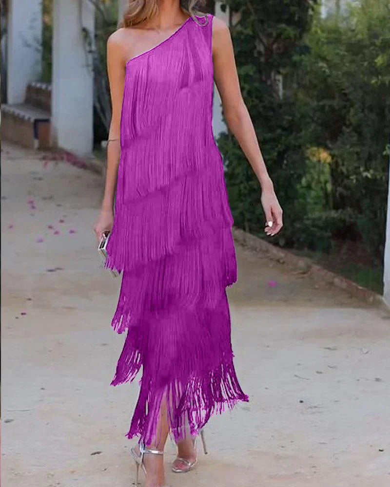 FranjaLux™ – Elegantes Damenkleid mit stilvollen Fransen 7