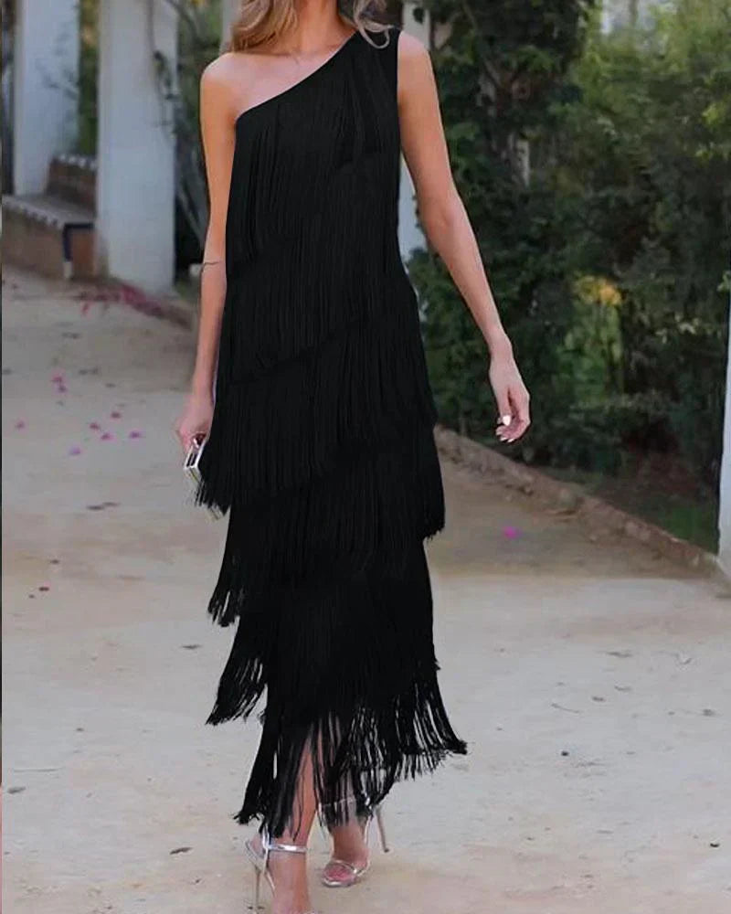 FranjaLux™ – Elegantes Damenkleid mit stilvollen Fransen 8