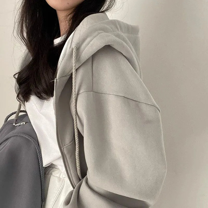 LILOU ZIP-HOODIE – OVERSIZE MIT KAPUZE UND KANGAROOTASCHE