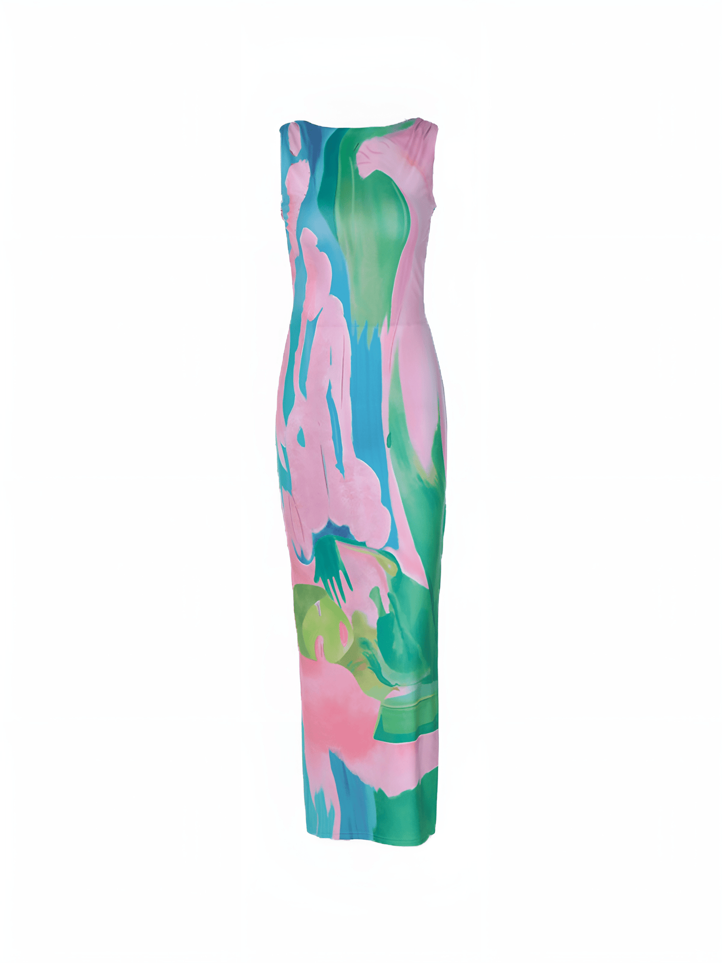 LIVIA KLEID – FARBENFROHES BODYCON MAXIKLEID MIT RÜCKENAUSSCHNITT