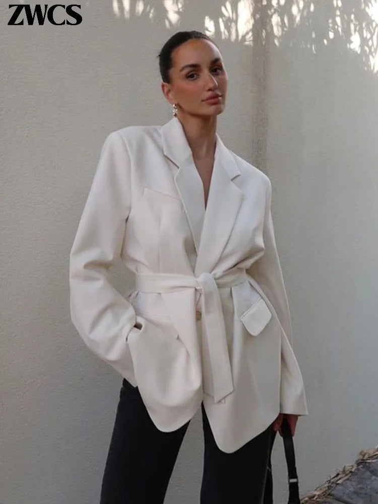 ALMERIA BLAZER – ELEGANTER TAILLENBLAZER MIT GÜRTEL FÜR DAMEN