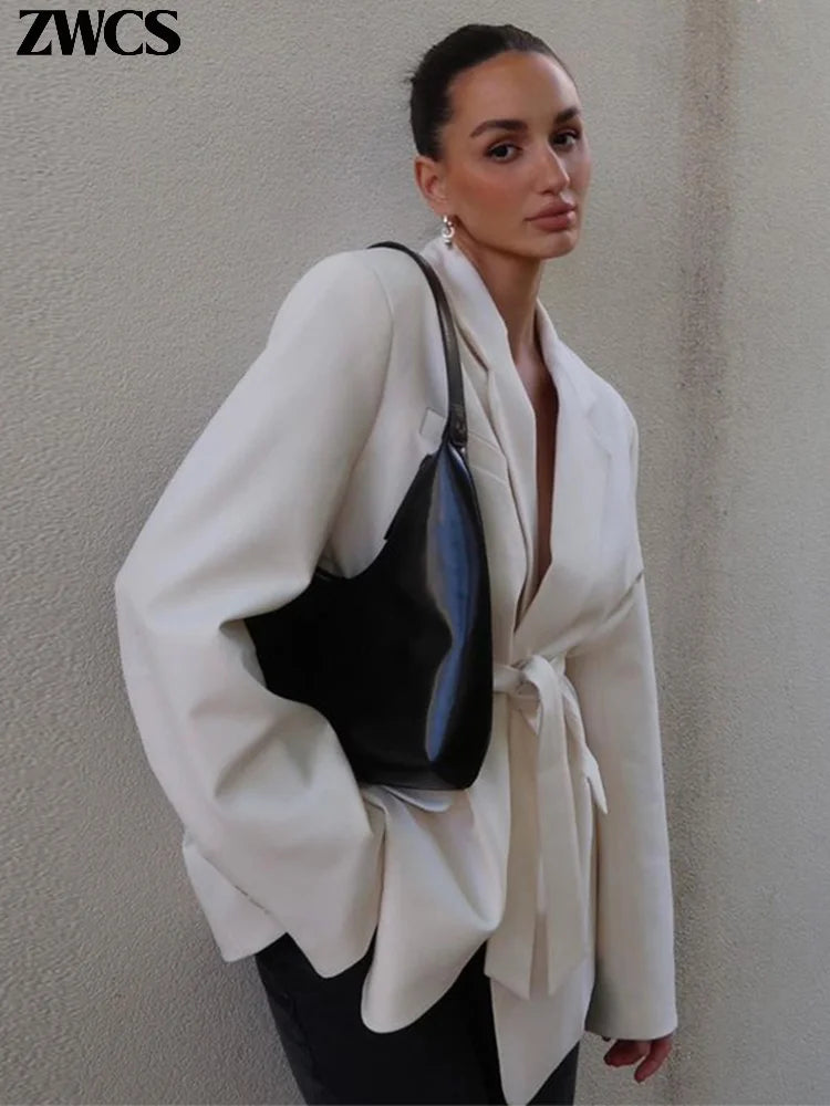 ALMERIA BLAZER – ELEGANTER TAILLENBLAZER MIT GÜRTEL FÜR DAMEN