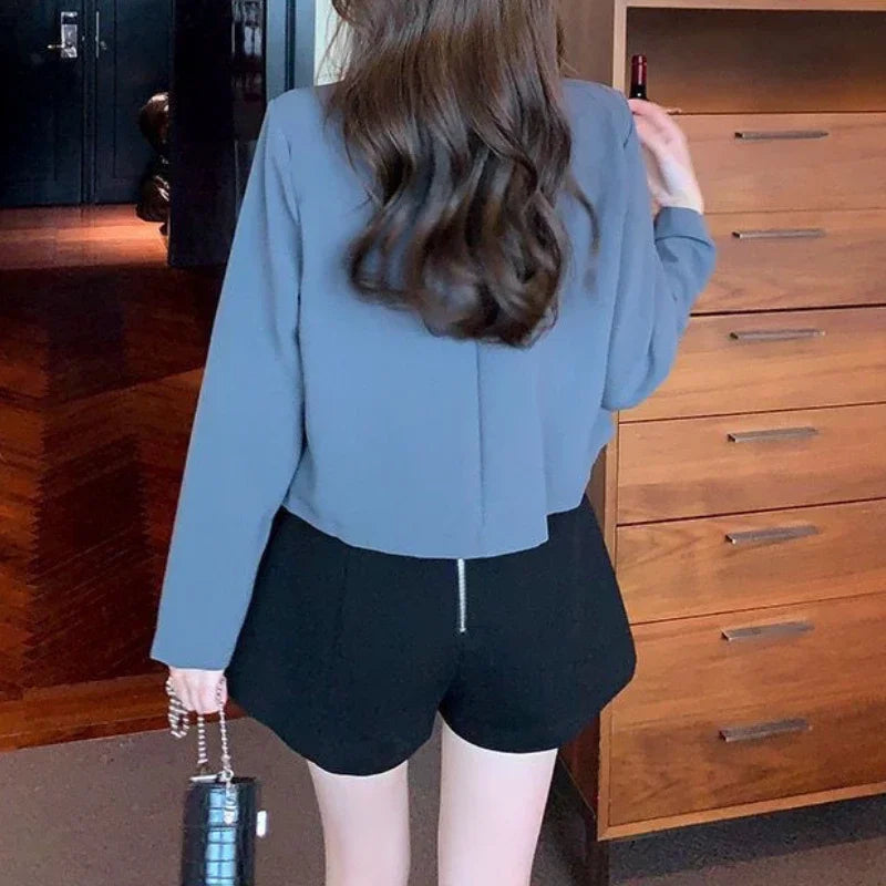 MINA BLAZER – ELEGANTER CROP DAMENBLAZER IM KOREANISCHEN STIL