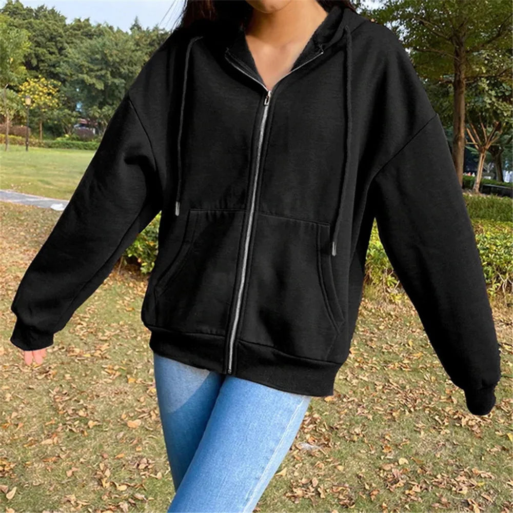 LENA DAMEN HOODIE MIT REISSVERSCHLUSS MODISCHER KAPUZENPULLOVER FÜR FRAUEN WEICHER SAMT IDEAL FÜR ALLTAG UND FREIZEIT