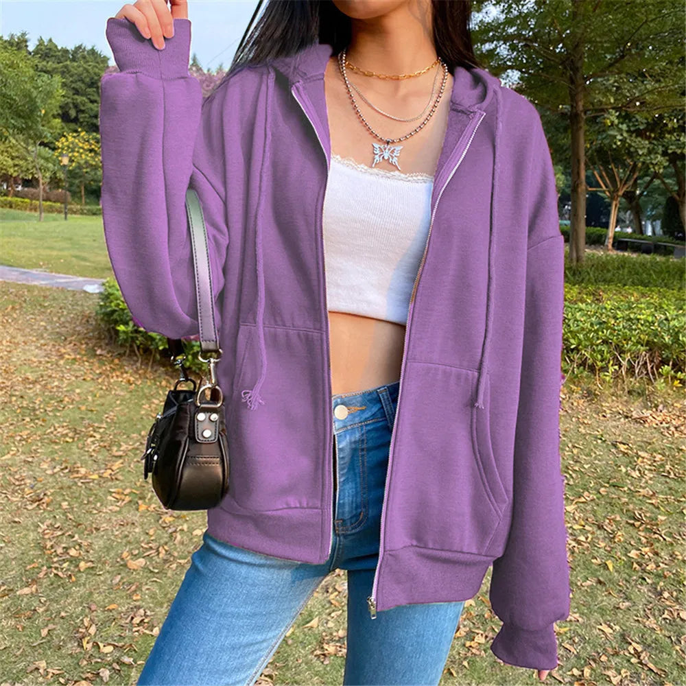 LENA DAMEN HOODIE MIT REISSVERSCHLUSS MODISCHER KAPUZENPULLOVER FÜR FRAUEN WEICHER SAMT IDEAL FÜR ALLTAG UND FREIZEIT