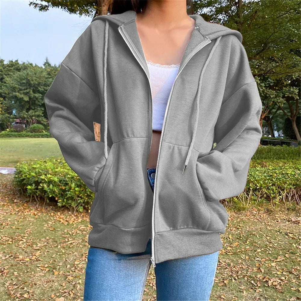 LENA DAMEN HOODIE MIT REISSVERSCHLUSS MODISCHER KAPUZENPULLOVER FÜR FRAUEN WEICHER SAMT IDEAL FÜR ALLTAG UND FREIZEIT