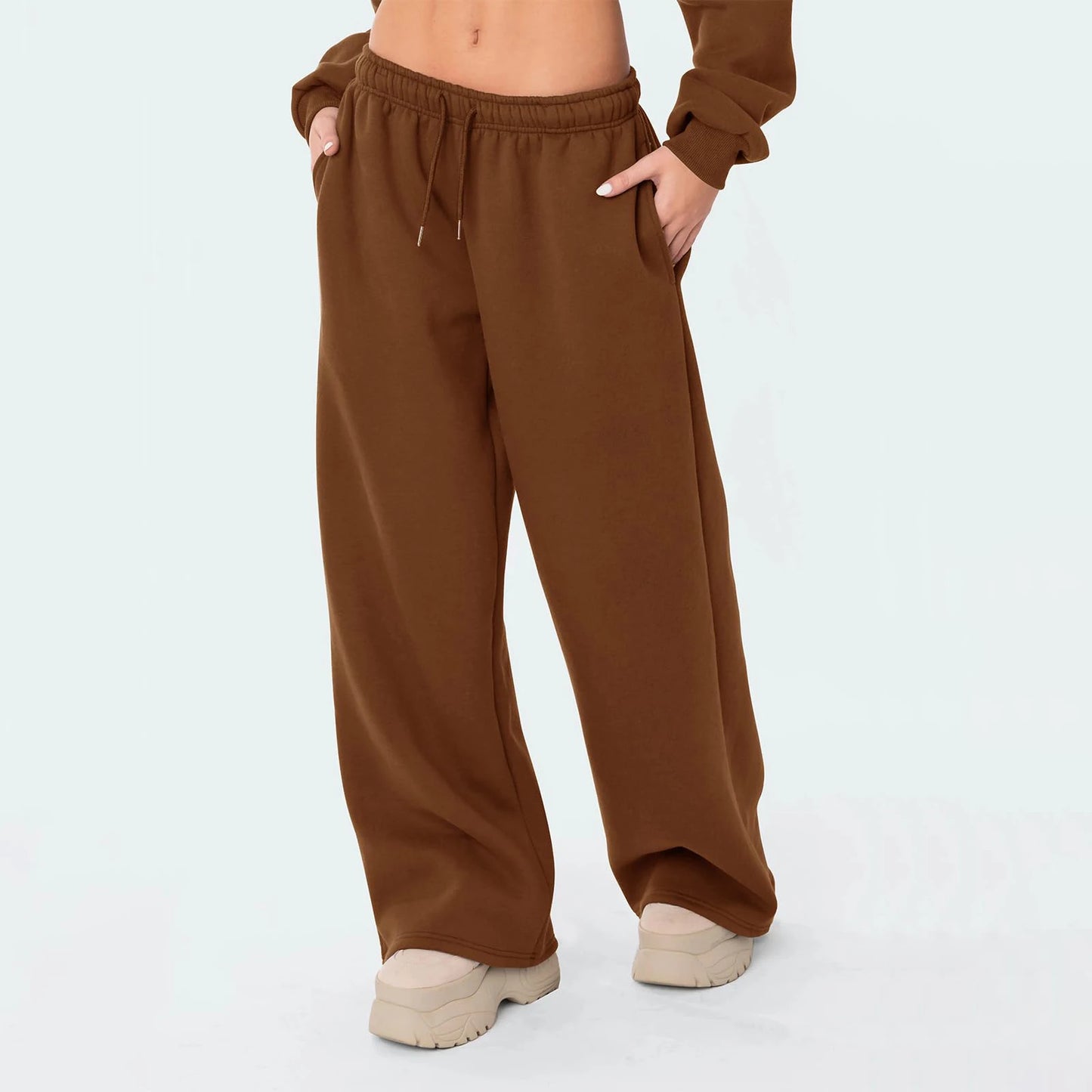 MIREYA JOGGINGHOSE – WEITE DAMEN FREIZEITHOSE MIT HOHEM BUND