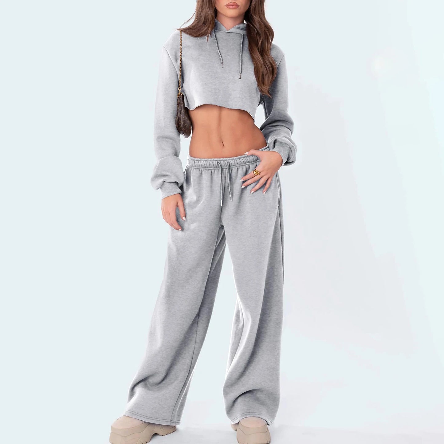 MIREYA JOGGINGHOSE – WEITE DAMEN FREIZEITHOSE MIT HOHEM BUND