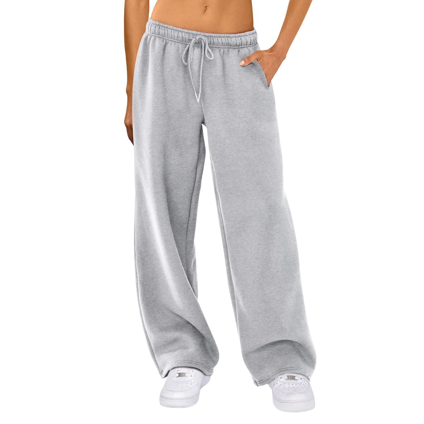 MIREYA JOGGINGHOSE – WEITE DAMEN FREIZEITHOSE MIT HOHEM BUND