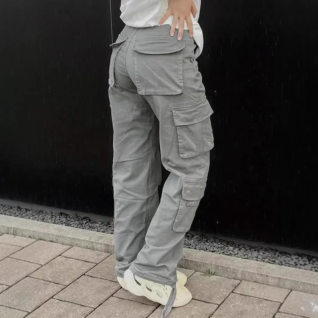 DAKOTA CARGOHOSE MIT HOHEM BUND UND STRAIGHT FIT FÜR DAMEN