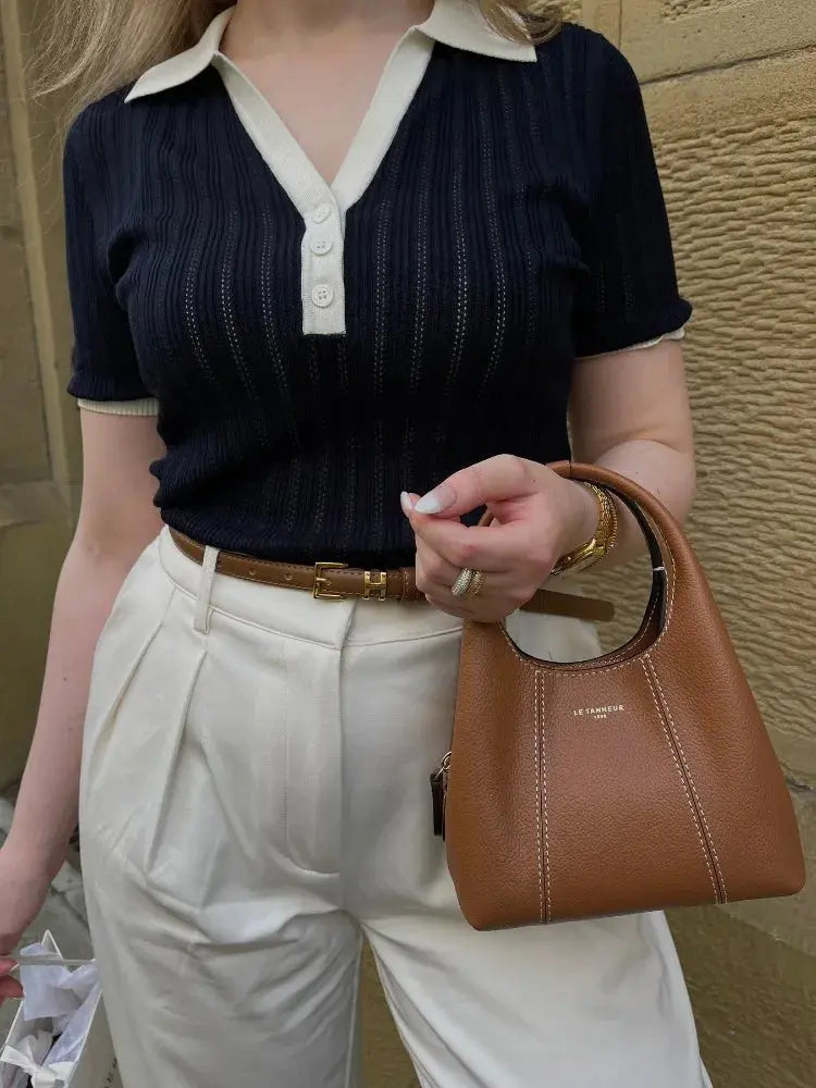 Laura | Stylish Strick Polo Shirt mit Kragen in Slim Fit 1