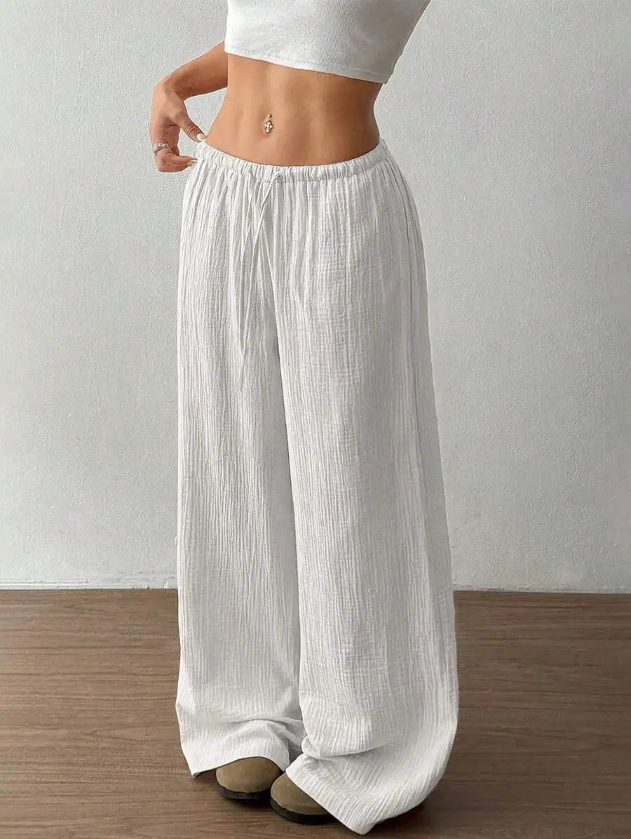 ZAYLEE JOGGINGHOSE – WEITE HIGH-WAIST HOSE MIT GUMMIBUND