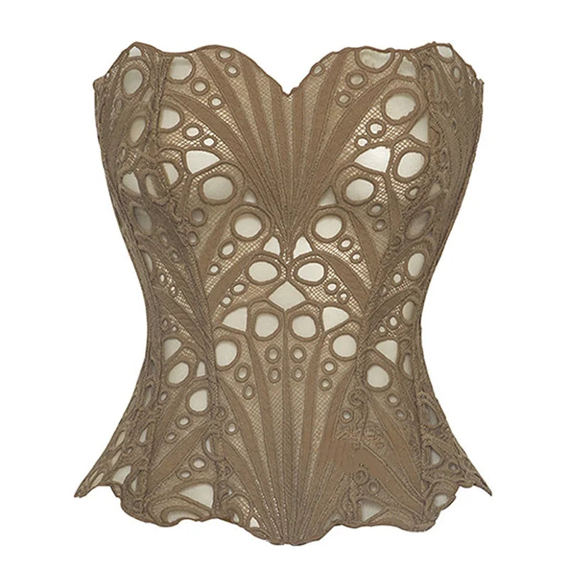 Mode gestrickte Hohlauslöser unregelmäßiger Saum trägerlose Tops für Frauen sexy ärmellose Schnüre -up Slim Weste Lady 2025 Summer Street Tops 9