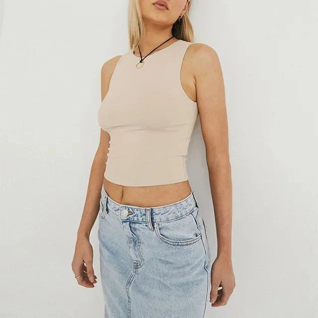 Nadja | Passendes ärmelloses Crop-Top 0