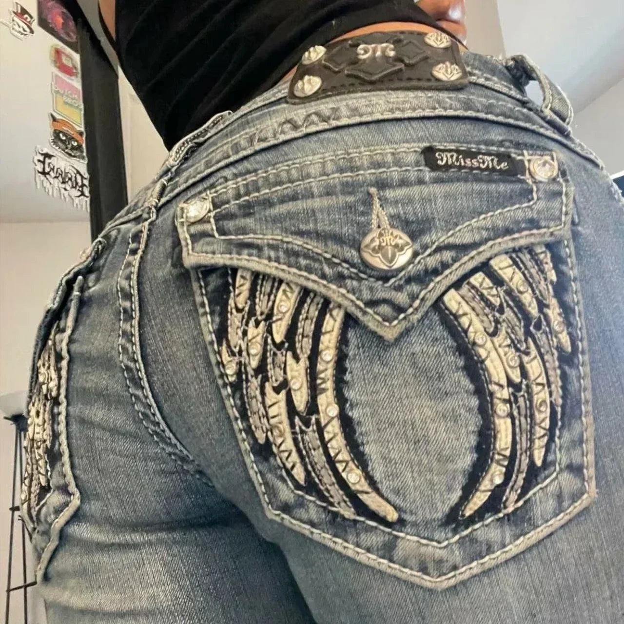 MONTEREY DESIGNER-JEANS MIT AUFWENDIGER TASCHENVERZIERUNG