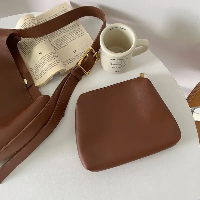 ELEGANTE WIDE-STRAP SCHULTERTASCHE