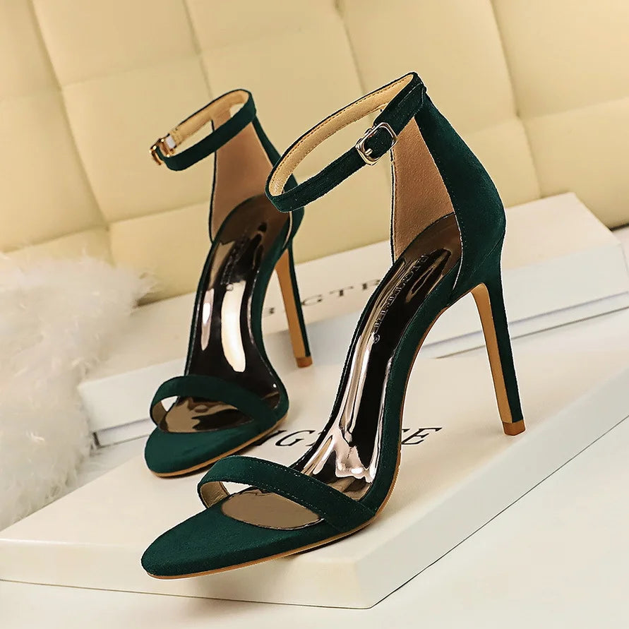 Variant image for Damen High Heels Schwarz Größe 38 Samt Ultrahohe Absatzschuhe-1