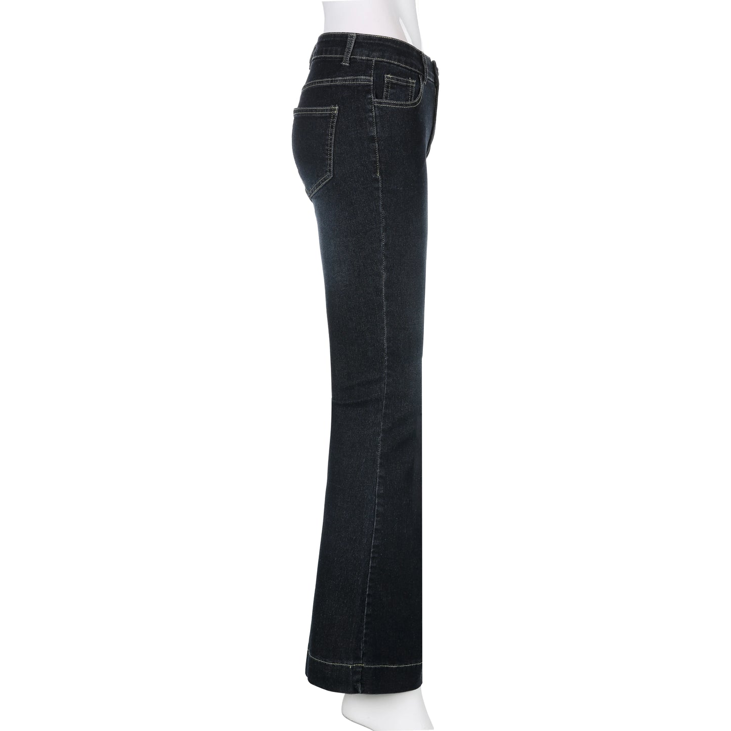 OSAKA SCHLAGJEANS MIT FIGURBETONTEM SCHNITT UND USED-WASH