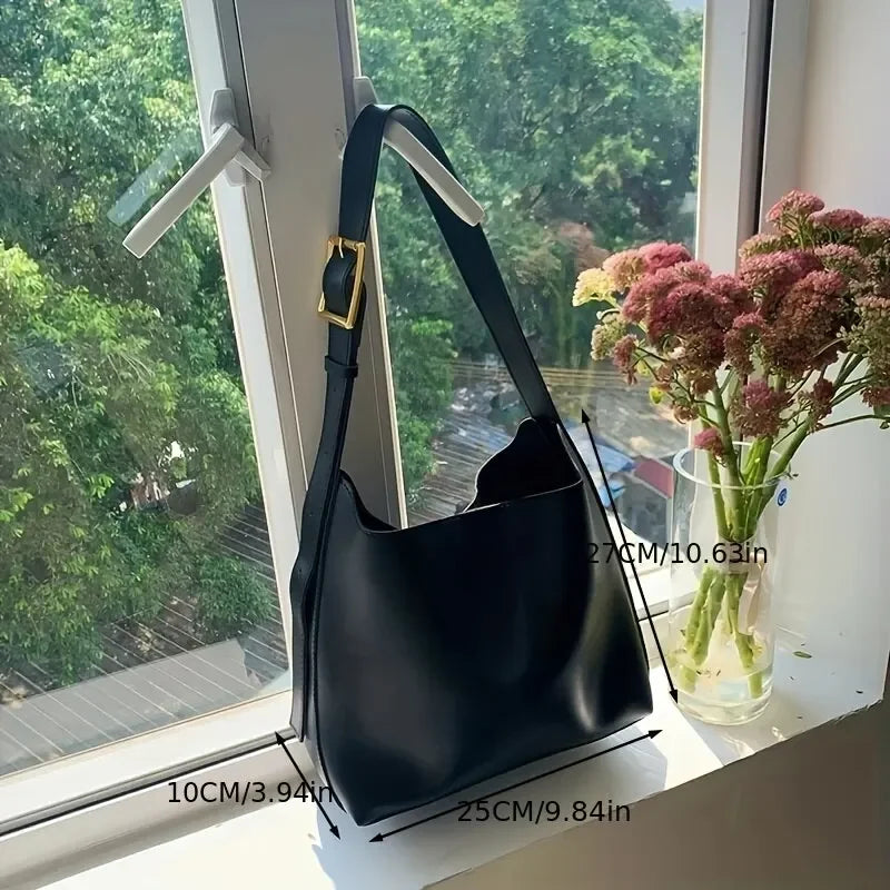 ELEGANTE WIDE-STRAP SCHULTERTASCHE