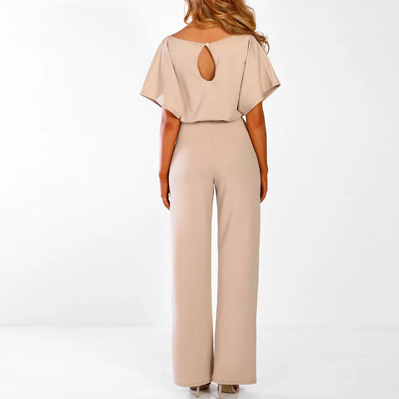 CARA – LOCKERER JUMPSUIT MIT GÜRTEL UND RÜCKENAUSSCHNITT
