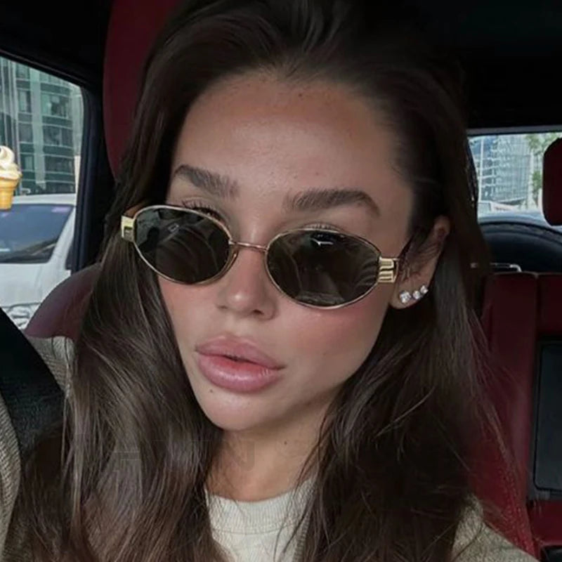 Fashion Oval Sunglasses Women Retro Trend Outdoor Metal Sun Glasses High Quality Classic Men Luxury Brand Eyewear UV400 Goggles-3