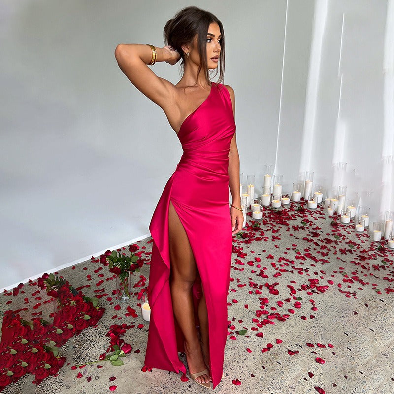 Sommavie™ – Damen Maxikleid Sommer mit Elegantem Ein Schulter Design 3