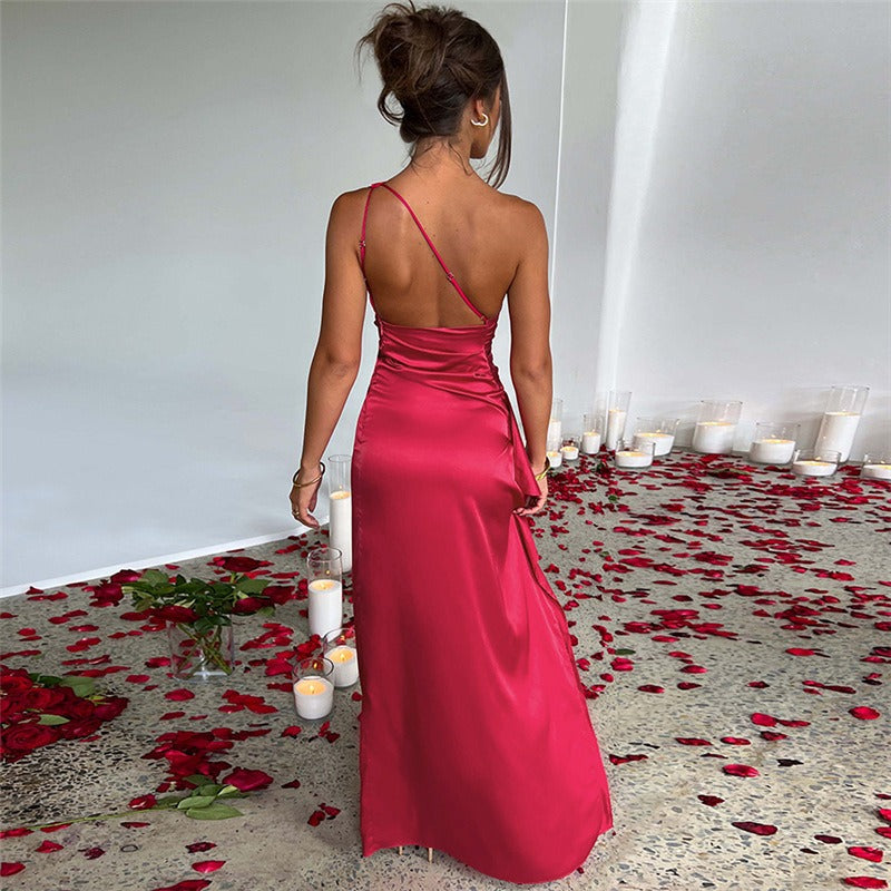 Sommavie™ – Damen Maxikleid Sommer mit Elegantem Ein Schulter Design 4