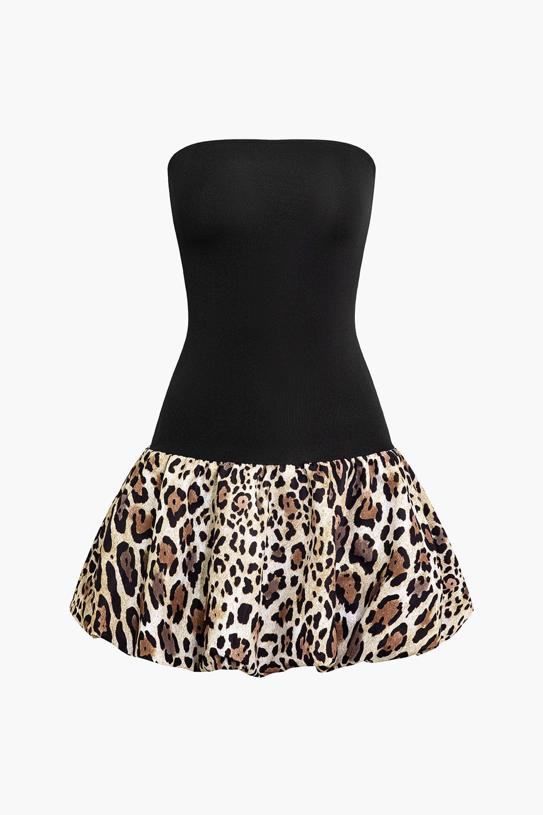 NALANI MINIKLEID – WILDES & VERFÜHRERISCHES FIGURBETONTES TRÄGERLOSES KLEID IM LEOPARDENMUSTER